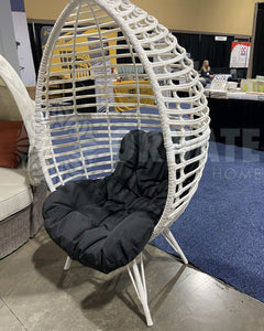 Galzed Black & White Patio Lounge Chair - Ornate Home