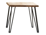 Gano Natural & Matte Black End Table - Ornate Home