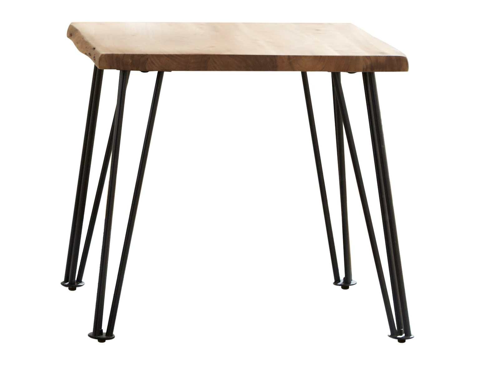 Gano Natural & Matte Black End Table - Ornate Home