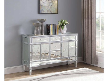 Garbo Silver Accent Cabinet - Ornate Home