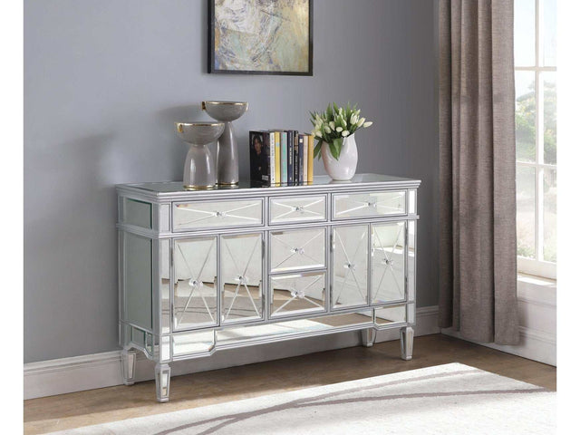 Garbo Silver Accent Cabinet - Ornate Home