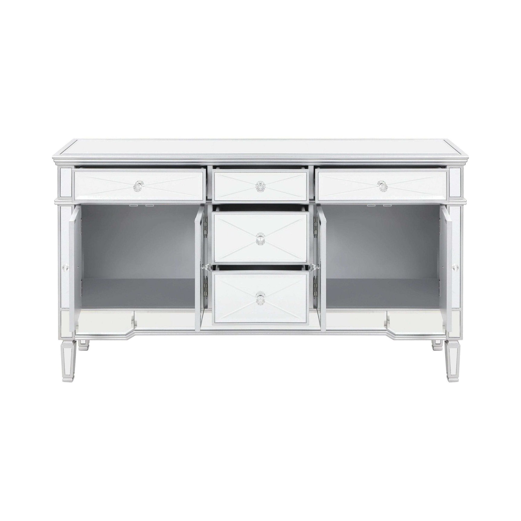 Garbo Silver Accent Cabinet - Ornate Home