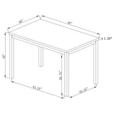 Garza Grey / Black Dining Room Set / 5pc - Ornate Home