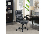 Geor Grey & Black Office Chair w/ Padded Arm - Ornate Home