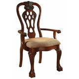 George Town Cherry & Beige Arm Chair (Set of 2) - Ornate Home