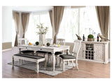 Georgia Antique White/Gray Dining Table - Ornate Home