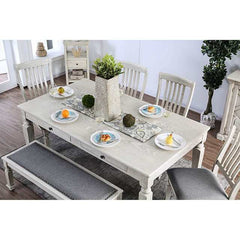 Georgia Antique White/Gray Dining Table - Ornate Home