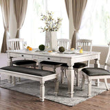 Georgia Antique White/Gray Dining Table - Ornate Home