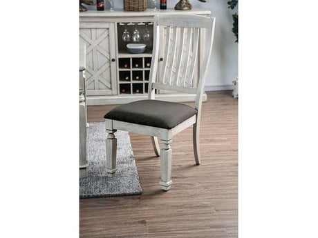 Georgia Antique White/Gray Side Chair (Set of 2) - Ornate Home
