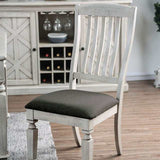 Georgia Antique White/Gray Side Chair (Set of 2) - Ornate Home