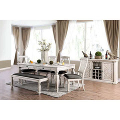 Georgia Antique White Server - Ornate Home
