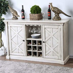 Georgia Antique White Server - Ornate Home