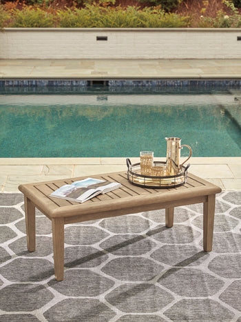 Gerianne Grayish Brown Outdoor Coffee Table - Ornate Home