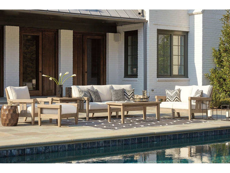 Gerianne Grayish Brown Outdoor Coffee Table - Ornate Home