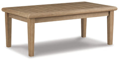 Gerianne Grayish Brown Outdoor Coffee Table - Ornate Home
