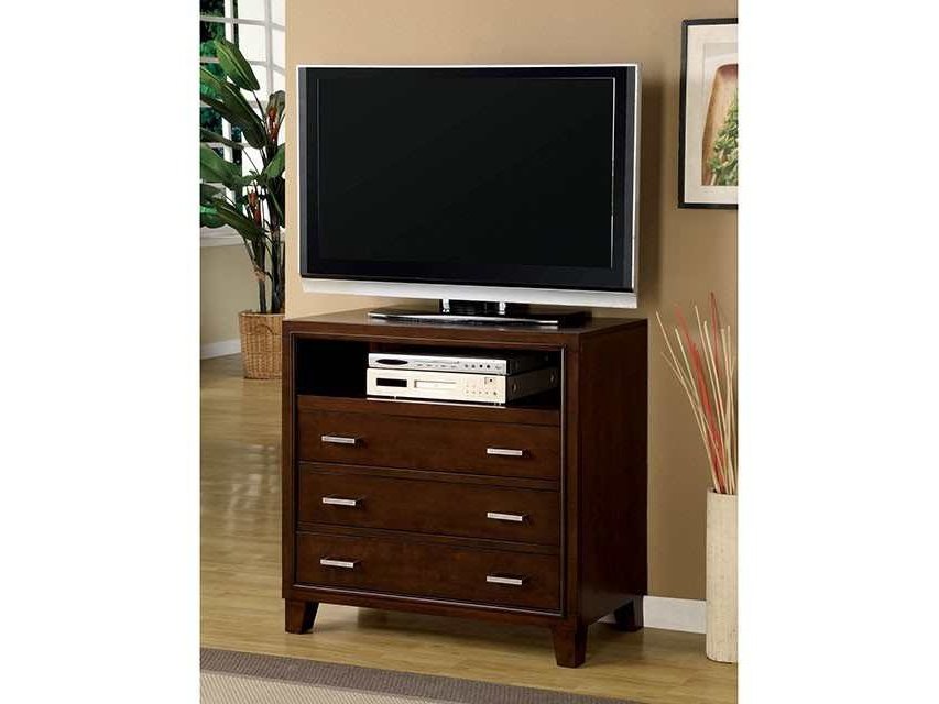 Gerico Brown Cherry Media Chest - Ornate Home