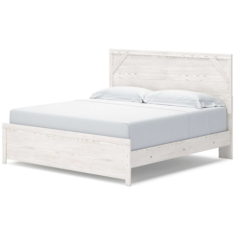 Gerridan White & Gray King Panel Bed - Ornate Home