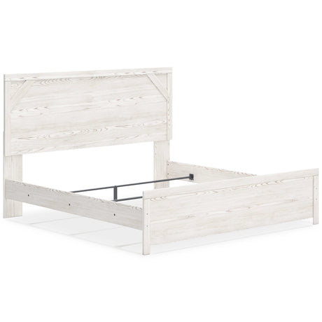 Gerridan White & Gray King Panel Bed - Ornate Home