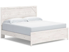 Gerridan White & Gray King Panel Bed - Ornate Home