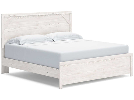 Gerridan White & Gray King Panel Bed - Ornate Home