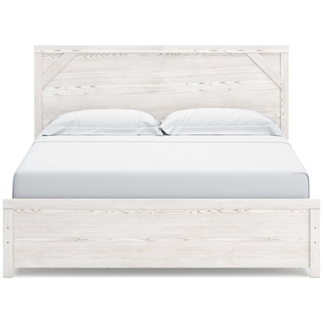 Gerridan White & Gray King Panel Bed - Ornate Home