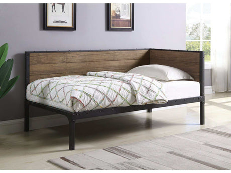 Getler Weathered Chestnut & Black Daybed - Ornate Home