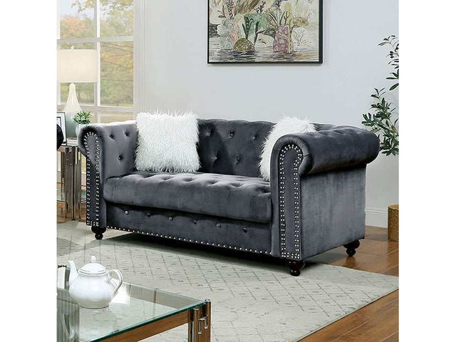 Giacomo Gray Loveseat - Ornate Home