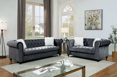 Giacomo Gray Loveseat - Ornate Home