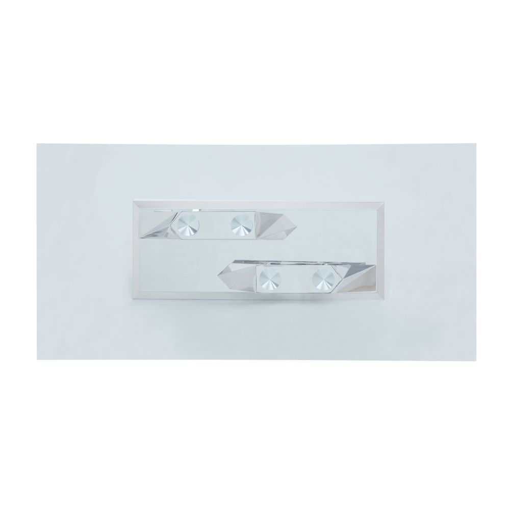 Gianna Clear Glass & Stainless Steel 7pc Dining Room Set - Ornate Home