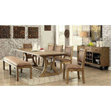 Gianna Rustic Oak/Brown 96" Dining Table - Ornate Home