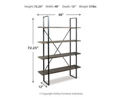 Gilesgrove Black/Gray Bookcase - Ornate Home