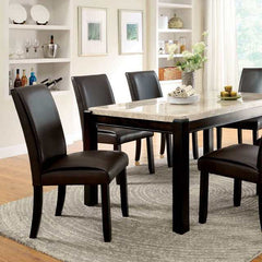 Gladstone Dark Walnut/Ivory Dining Table - Ornate Home