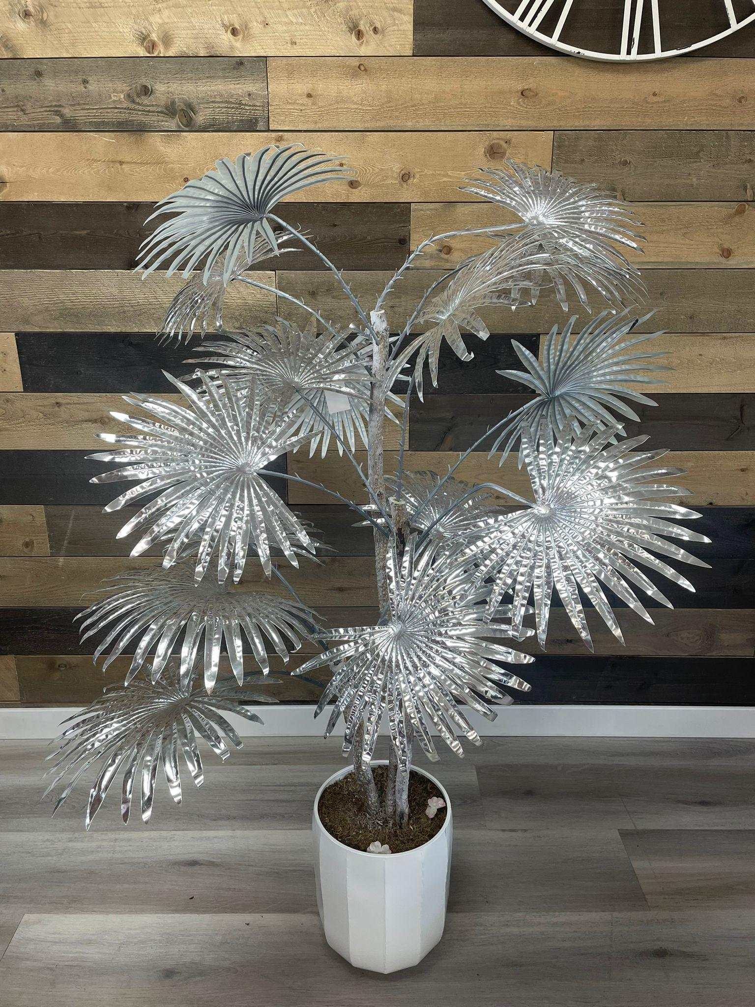 Gleaming Silver Fan Palm - Ornate Home
