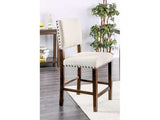 Glenbrook Ivory Linen & Brown Cherry Counter Height Side Chair (Set of 2) - Ornate Home