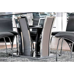 Glenview Gray/Chrome Dining Table - Ornate Home