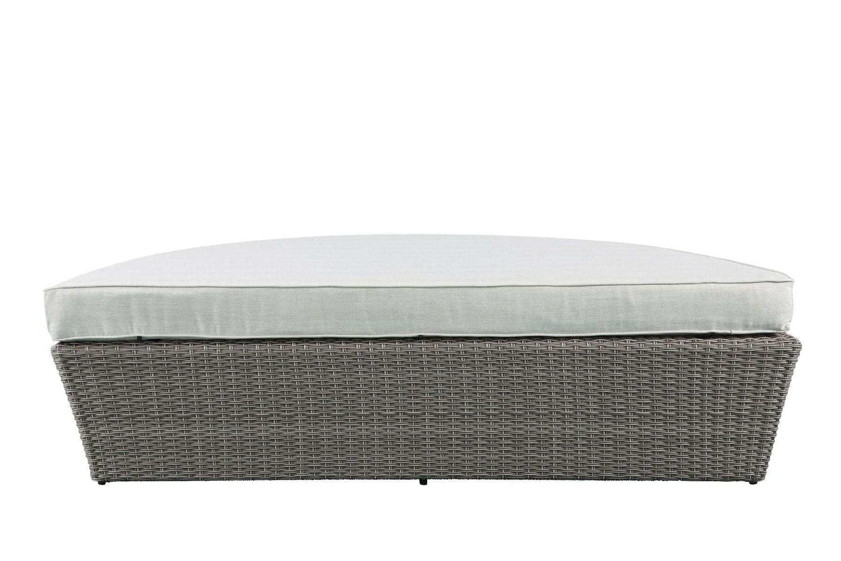 Glynn Beige & Gray Patio Canopy Sofa w/ Ottoman 2pc Set - Ornate Home