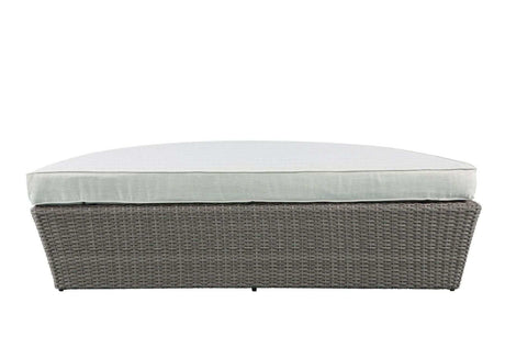 Glynn Beige & Gray Patio Canopy Sofa w/ Ottoman 2pc Set - Ornate Home