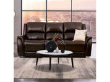 Gorgius Espresso Top Grain Leather Match Power Reclining Sofa - Ornate Home