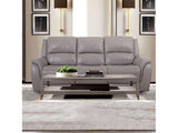 Gorgius Light Gray Top Grain Leather Match Power Reclining Sofa - Ornate Home