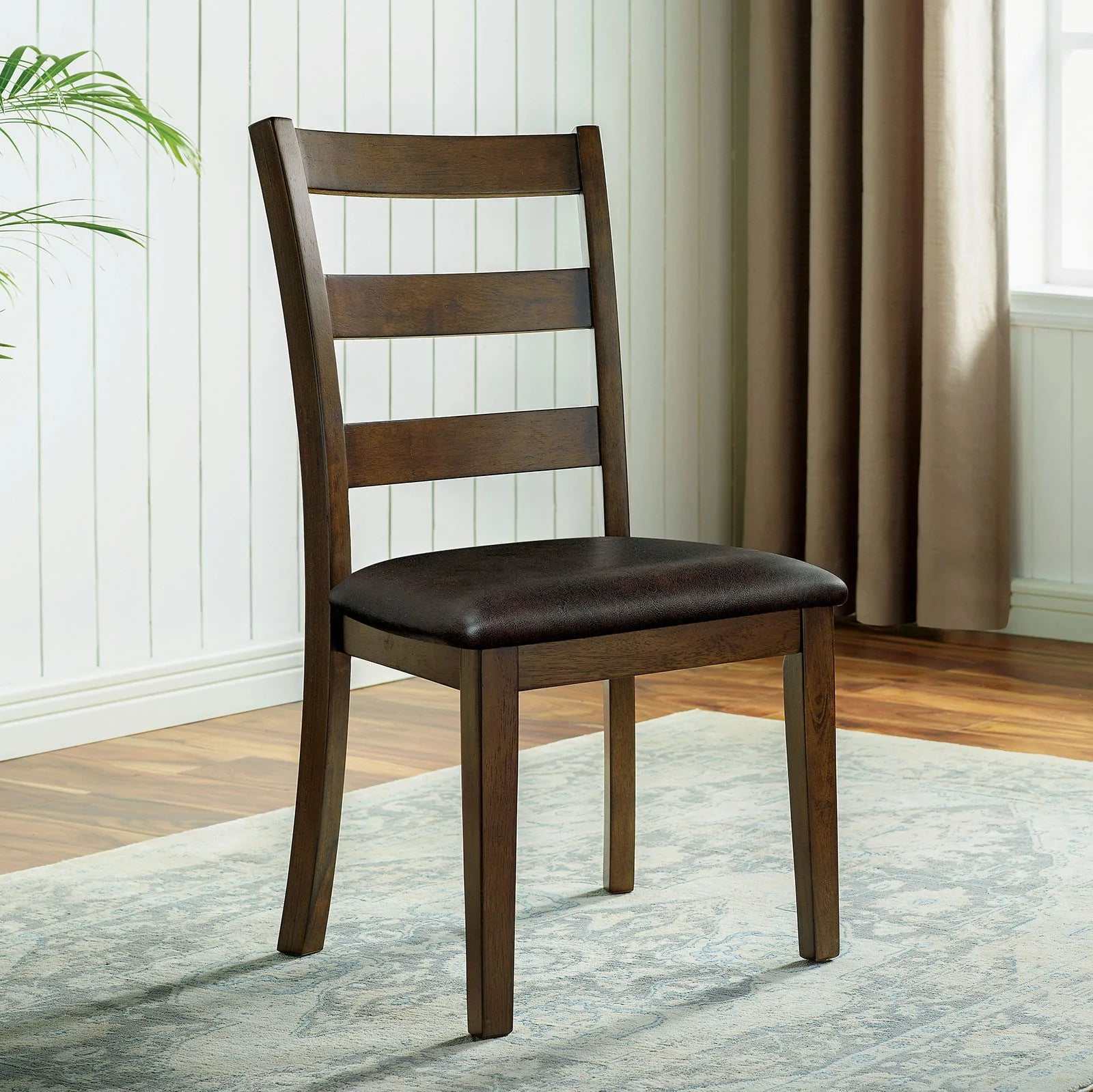 Gracefield Walnut & Dark Brown 5pc Dining Room Set - Ornate Home