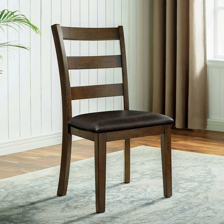 Gracefield Walnut & Dark Brown 5pc Dining Room Set - Ornate Home