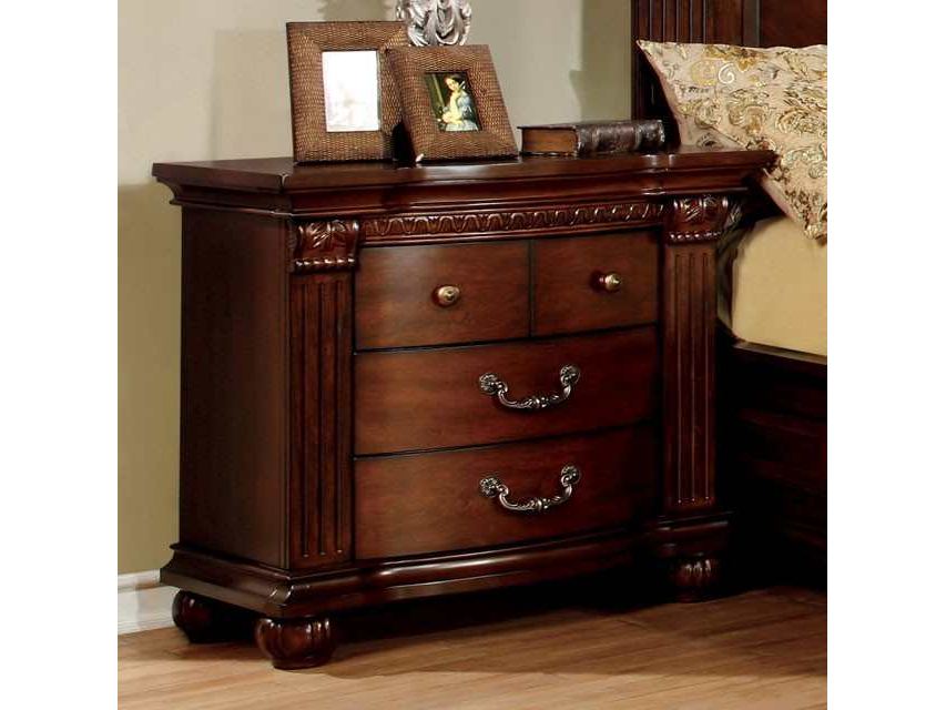 Grandom Cherry Nightstand - Ornate Home