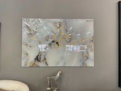 Granite Tempered Glass w / Foil Wall Art - Ornate Home