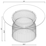 Granvia Clear / Gunmetal Dining Table - Ornate Home