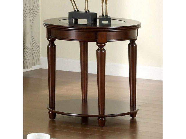 Granvia Dark Cherry End Table - Ornate Home