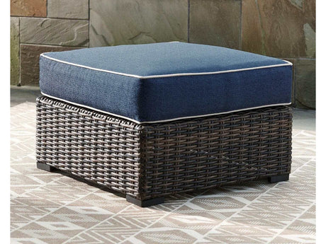 Grasson Lane Outdoor Ottoman w/ Cushion - Ornate Home