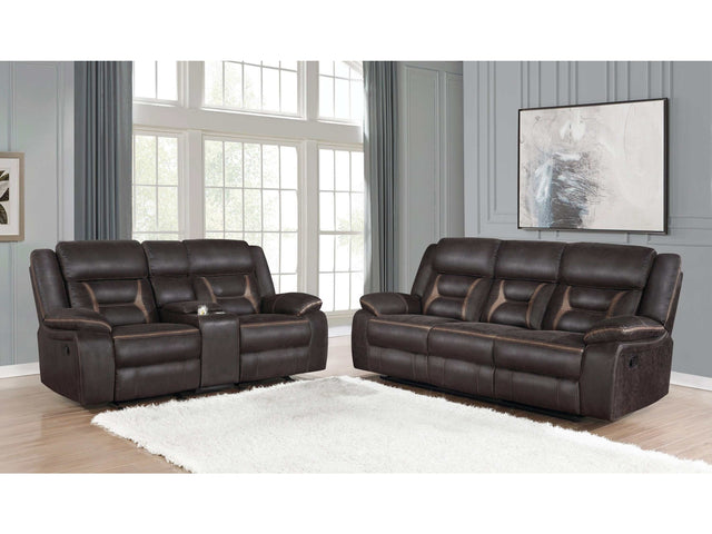 Greer Brown 2 Pc Motion Sofa Set - Ornate Home