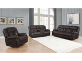 Greer Brown 3 Pc Motion Sofa Set - Ornate Home