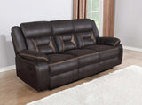 Greer Brown 3 Pc Motion Sofa Set - Ornate Home