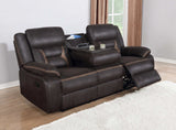 Greer Brown 3 Pc Motion Sofa Set - Ornate Home